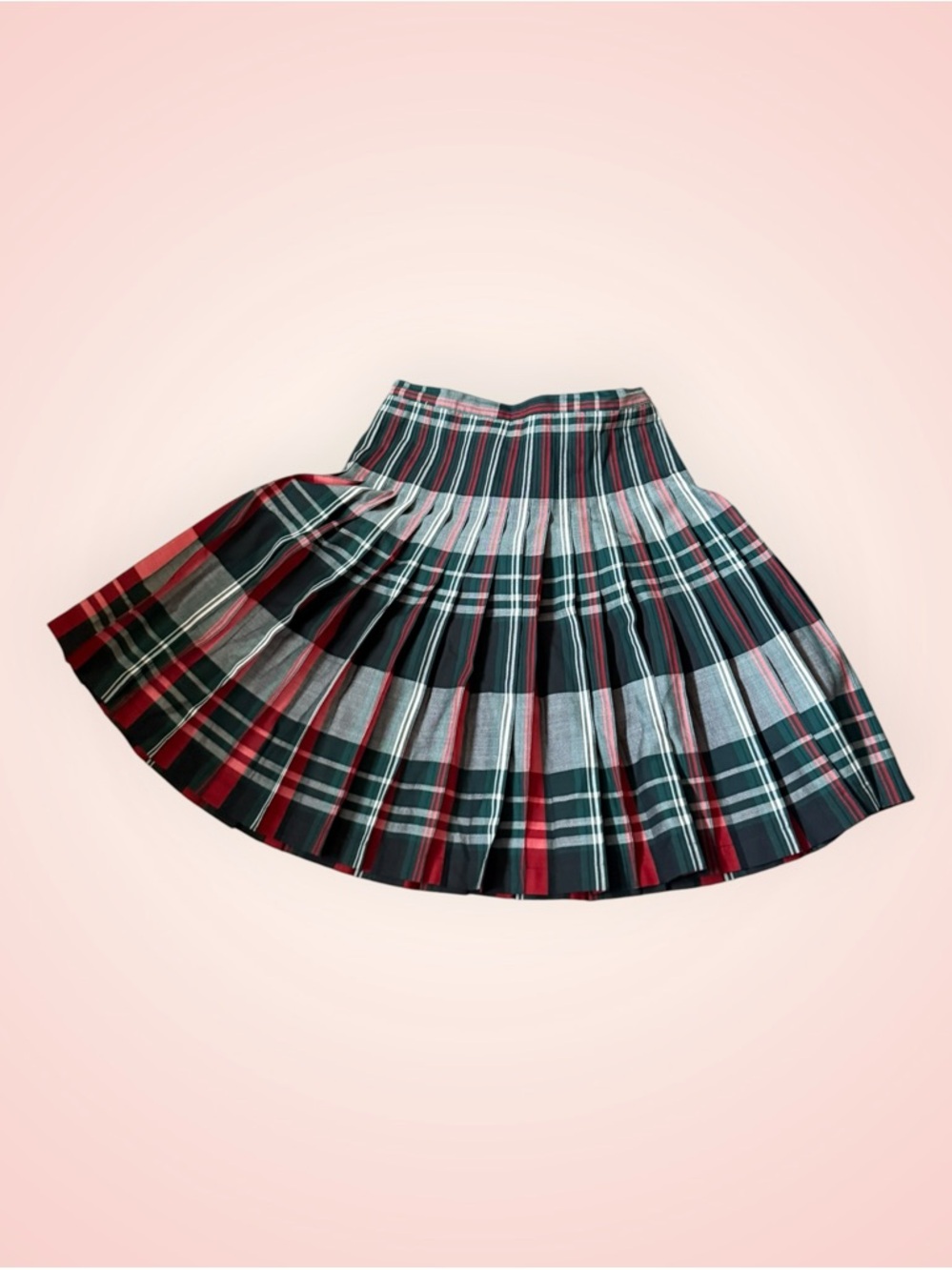 Pendleton Classic Red and Green Plaid Pleated Skirt - Women's
